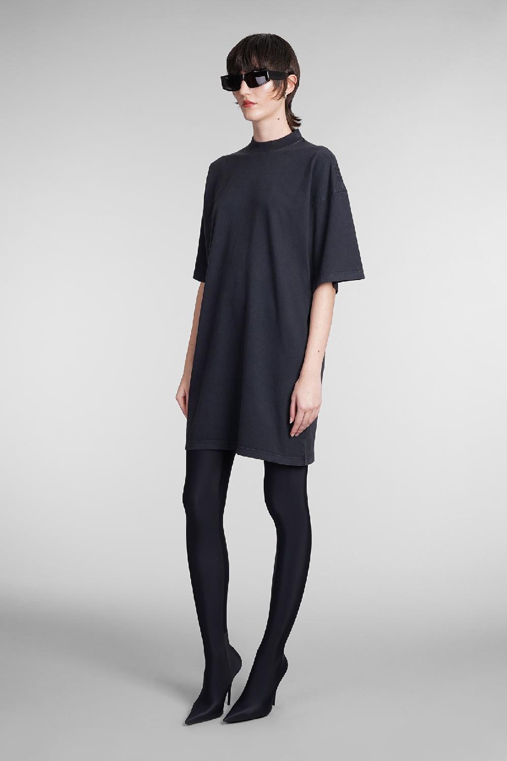 Deliberti Balenciaga Abito in cotone nero cod. 393400 - Deliberti The Luxury Shopping Vendita Calda