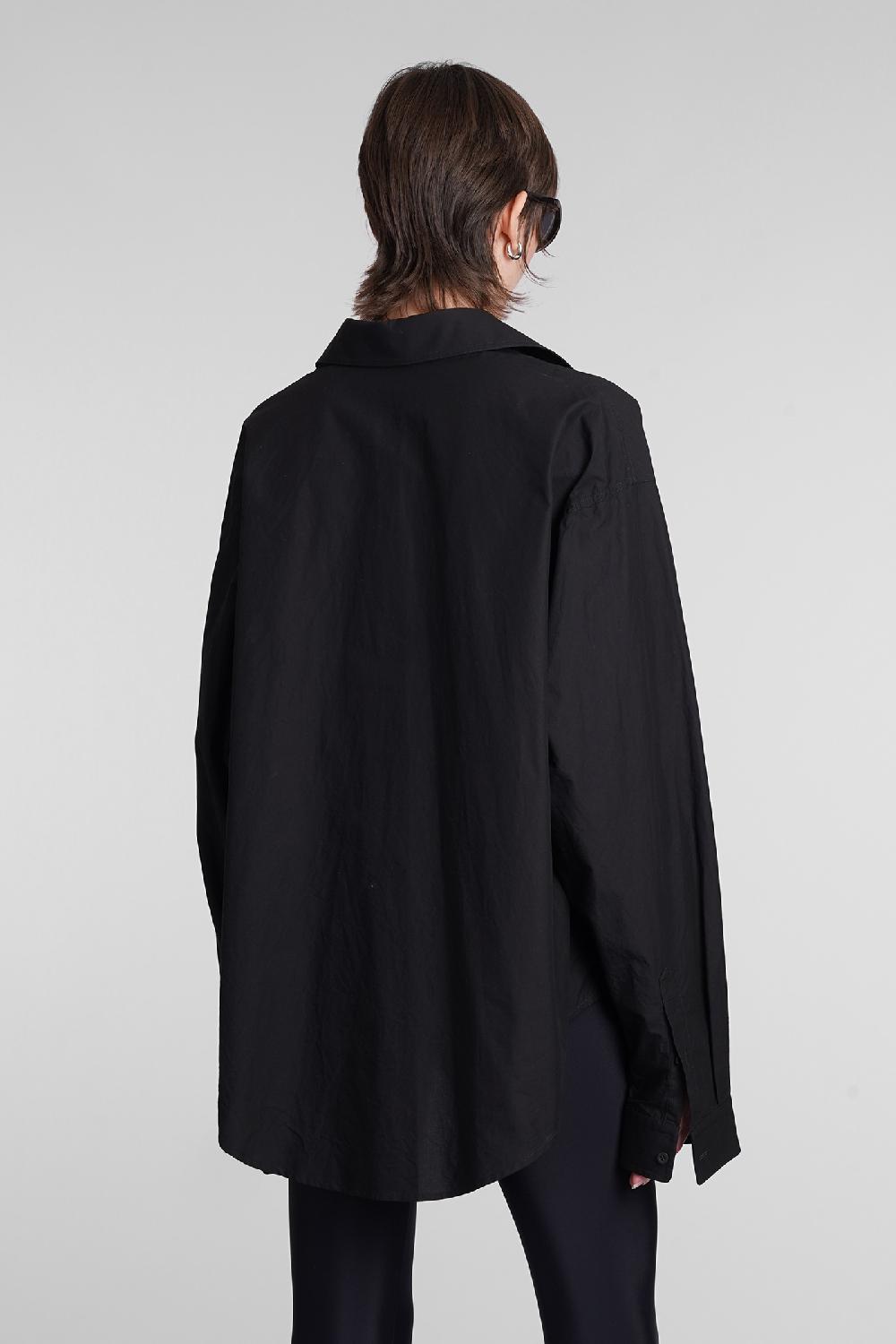 Deliberti Balenciaga Blusa in cotone nero cod. 398321 - Deliberti The Luxury Shopping I Più Venduti