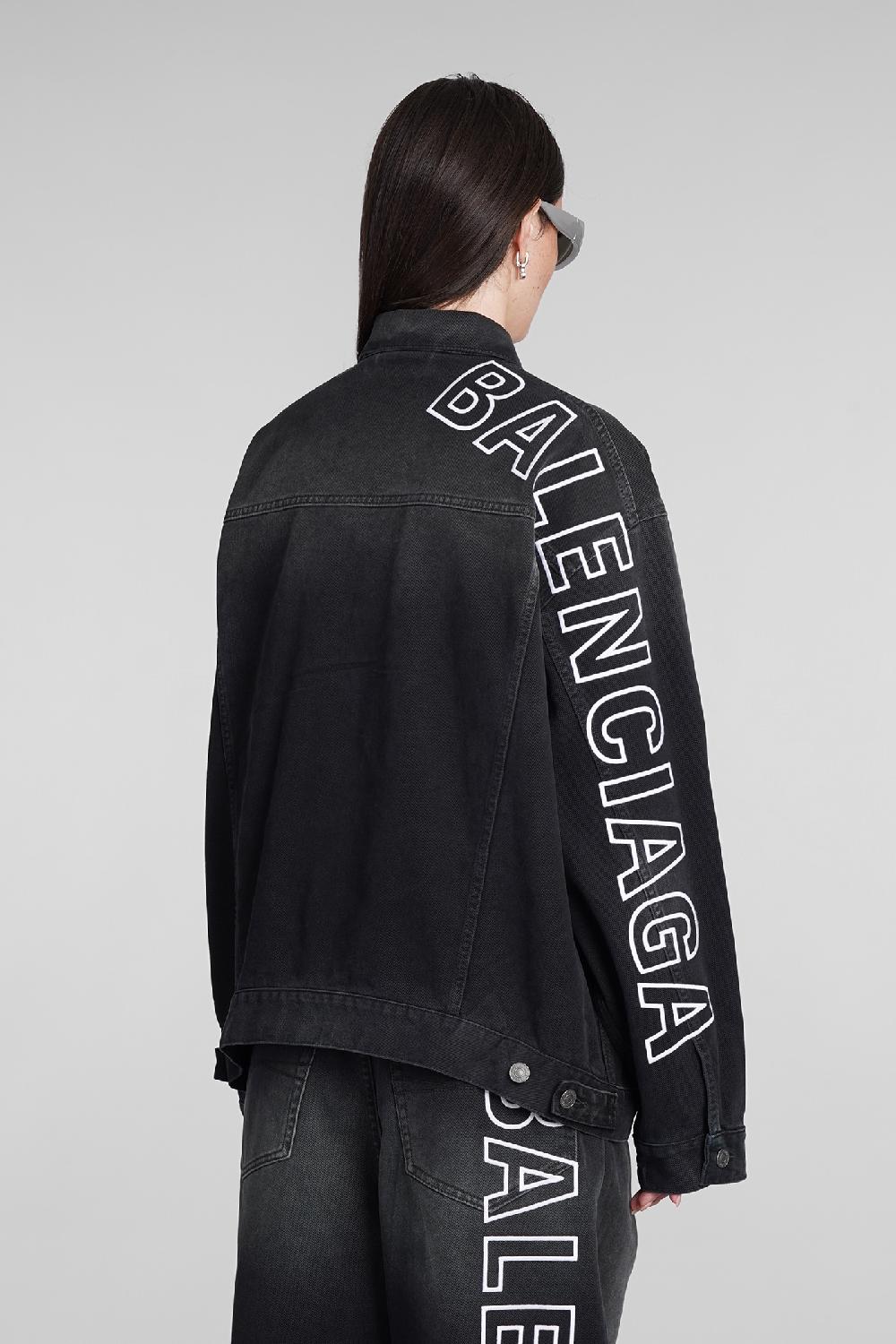 Deliberti Balenciaga Giacche denim in cotone nero cod. 390878 - Deliberti The Luxury Shopping Nuova