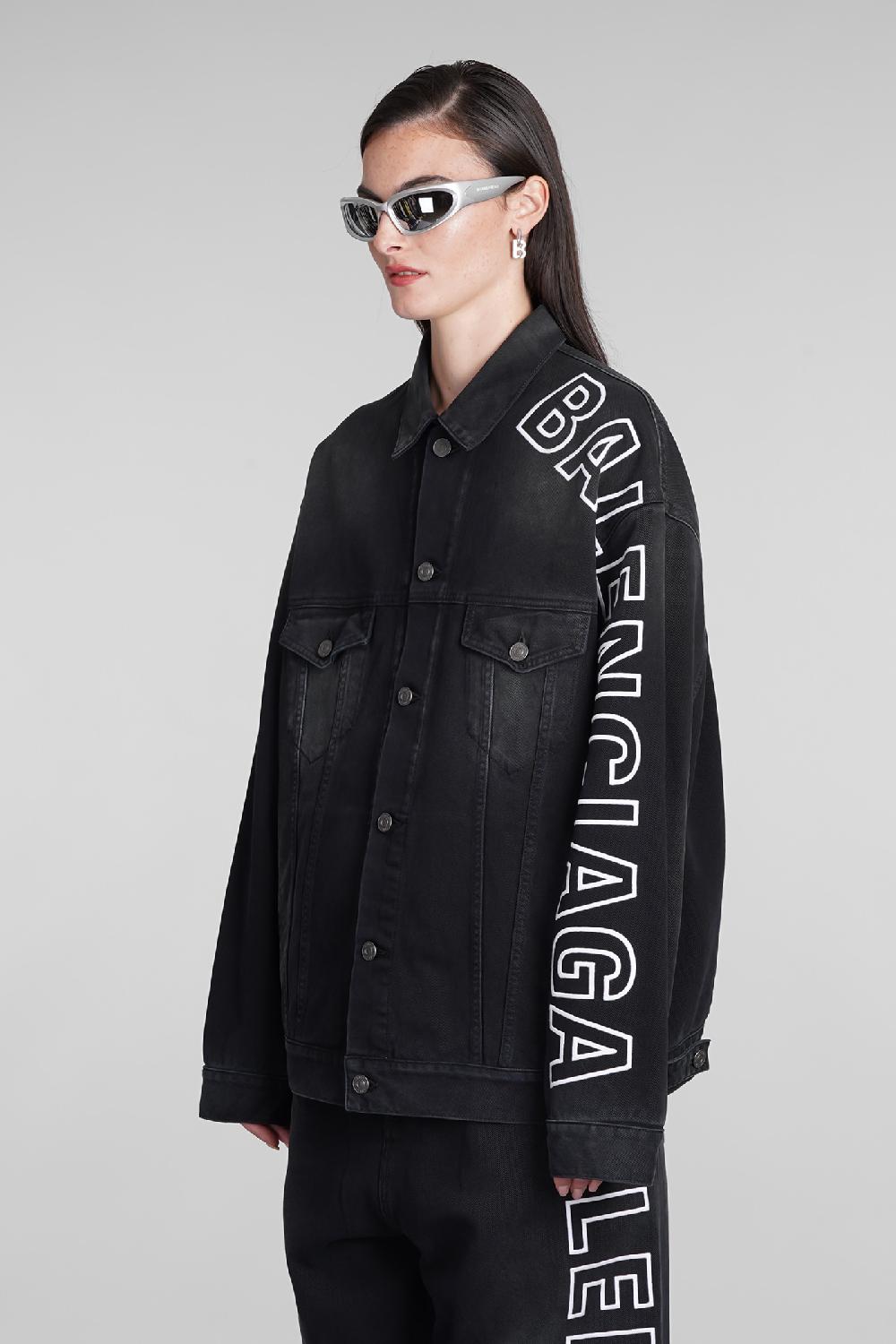 Deliberti Balenciaga Giacche denim in cotone nero cod. 390878 - Deliberti The Luxury Shopping Nuova