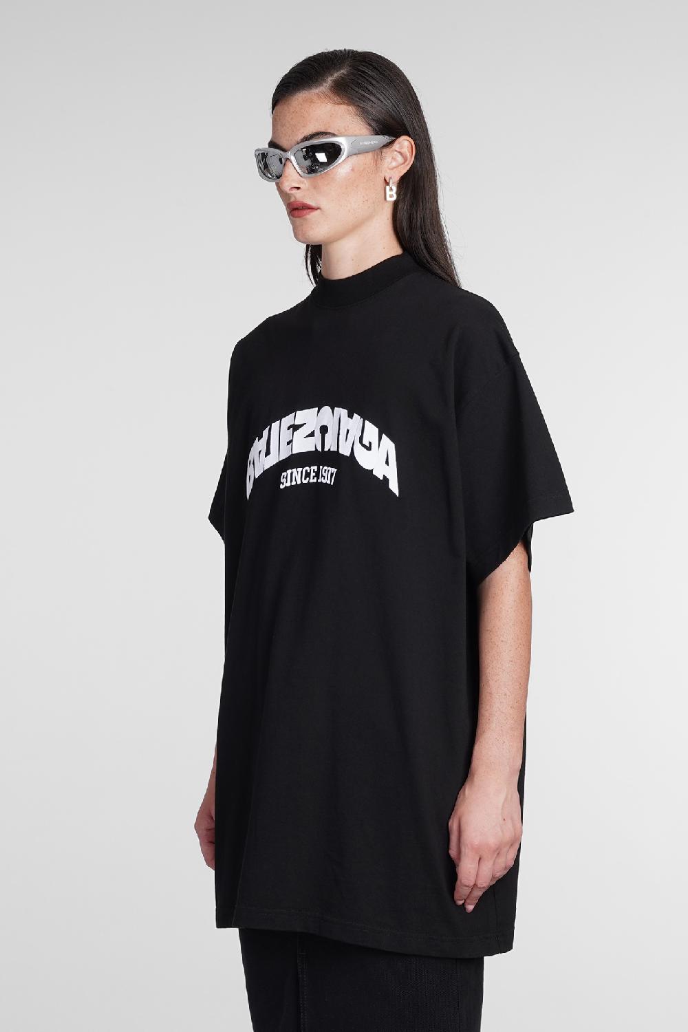 Deliberti Balenciaga T-shirt in cotone nero cod. 386203 - Deliberti The Luxury Shopping Moda