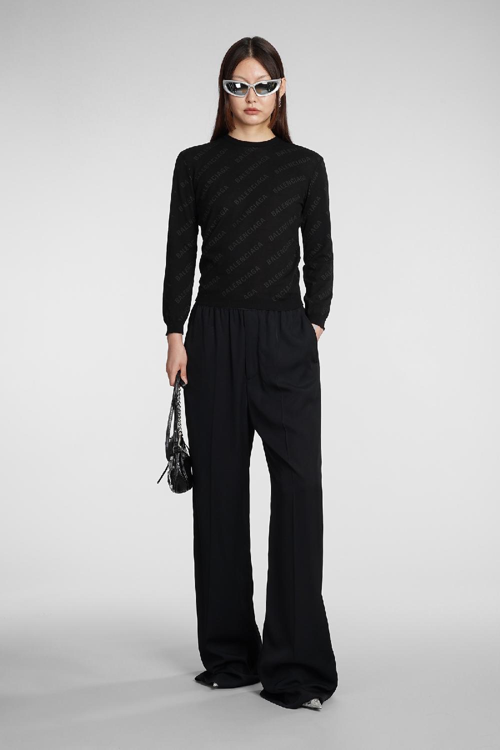 Deliberti Balenciaga Pantalone in viscosa nera cod. 383719 - Deliberti The Luxury Shopping Spedizione gratuita