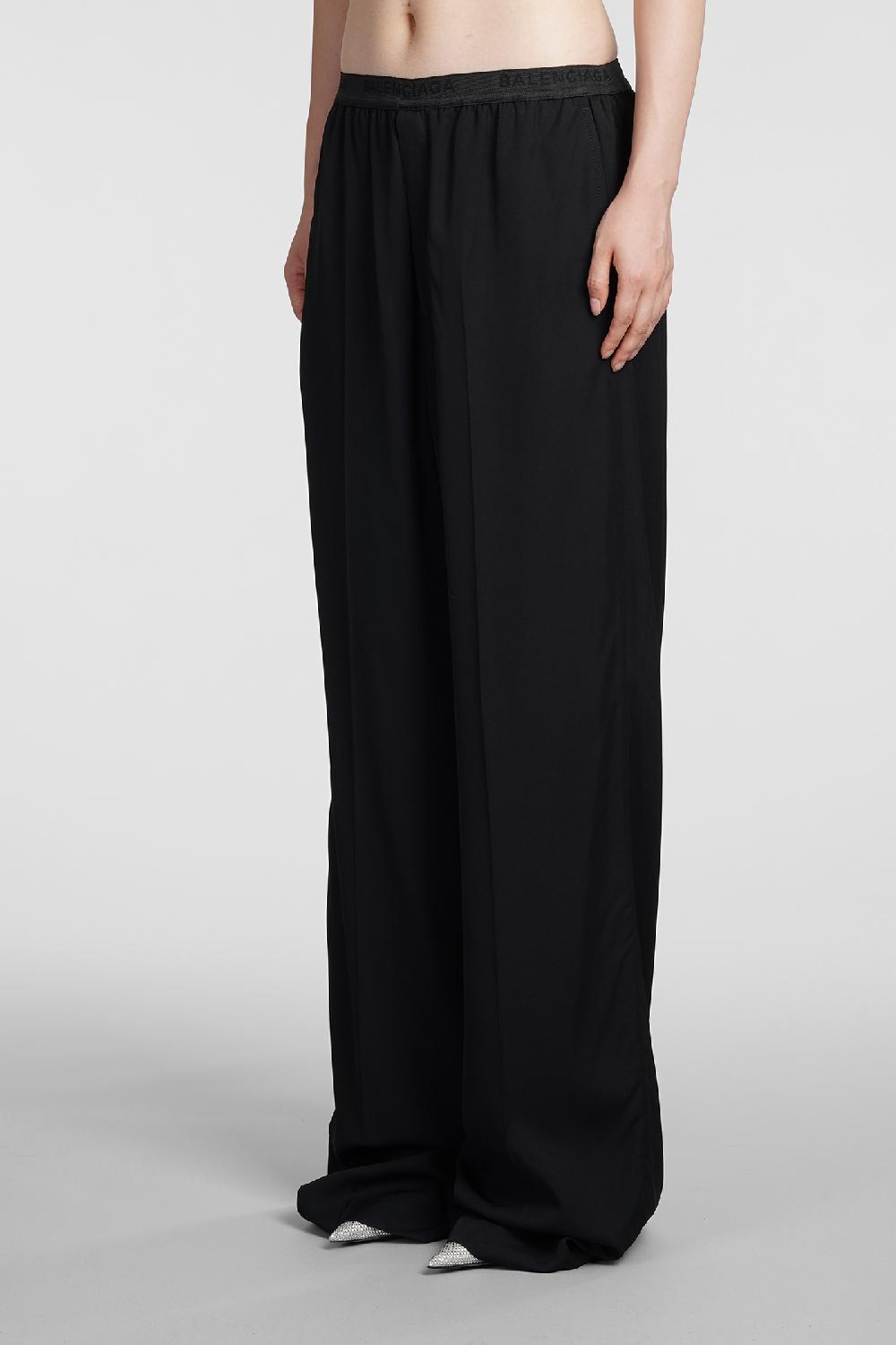 Deliberti Balenciaga Pantalone in viscosa nera cod. 383719 - Deliberti The Luxury Shopping Spedizione gratuita