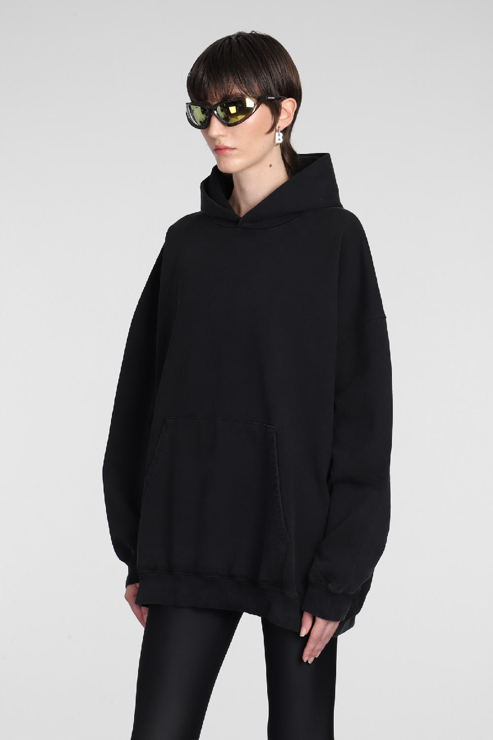 Deliberti Balenciaga Felpa in cotone nero cod. 381736 - Deliberti The Luxury Shopping Prezzo di fabbrica