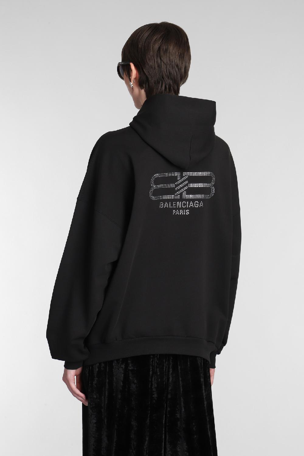 Deliberti Balenciaga Felpa in cotone nero cod. 381740 - Deliberti The Luxury Shopping Offerta speciale