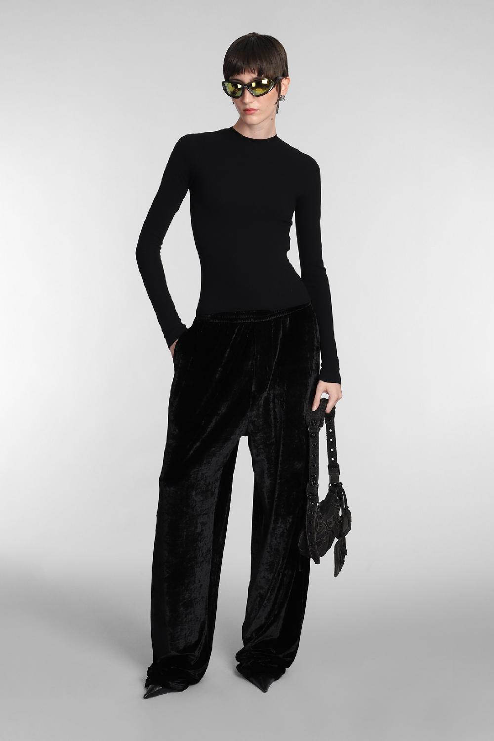 Deliberti Balenciaga Topwear in cotone nero cod. 381741 - Deliberti The Luxury Shopping Comprare a buon mercato
