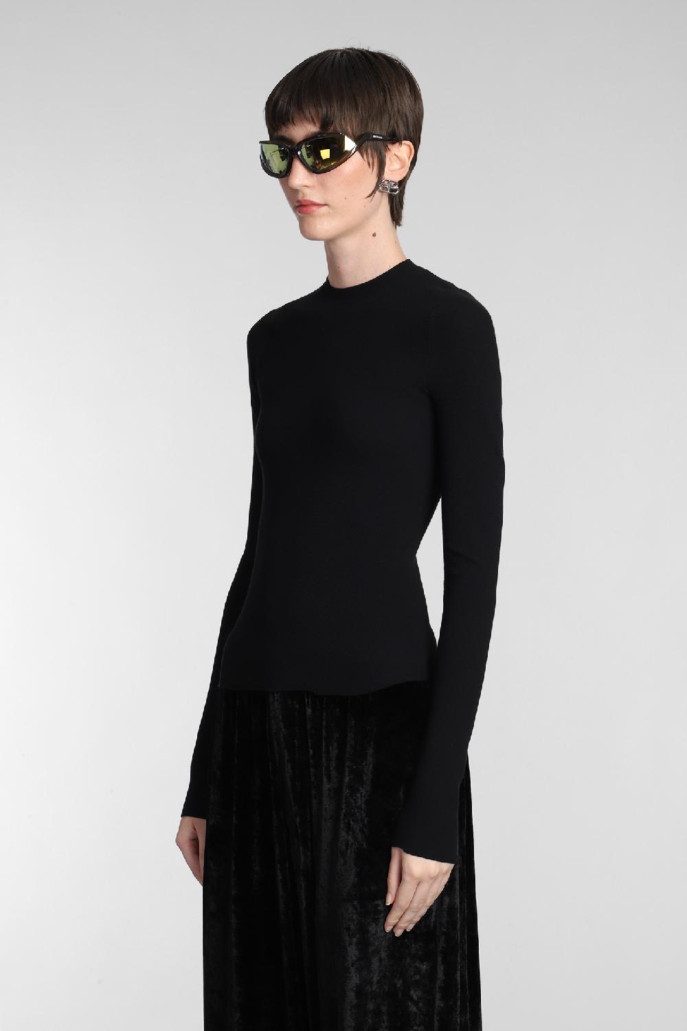 Deliberti Balenciaga Topwear in cotone nero cod. 381741 - Deliberti The Luxury Shopping Comprare a buon mercato