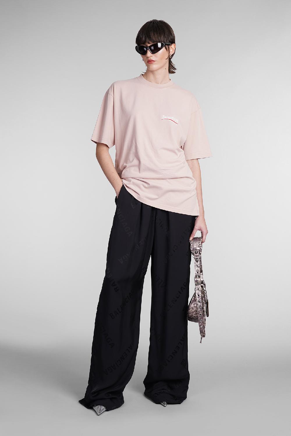 Deliberti Balenciaga T-shirt in cotone rosa cod. 393397 - Deliberti The Luxury Shopping Grande vendita