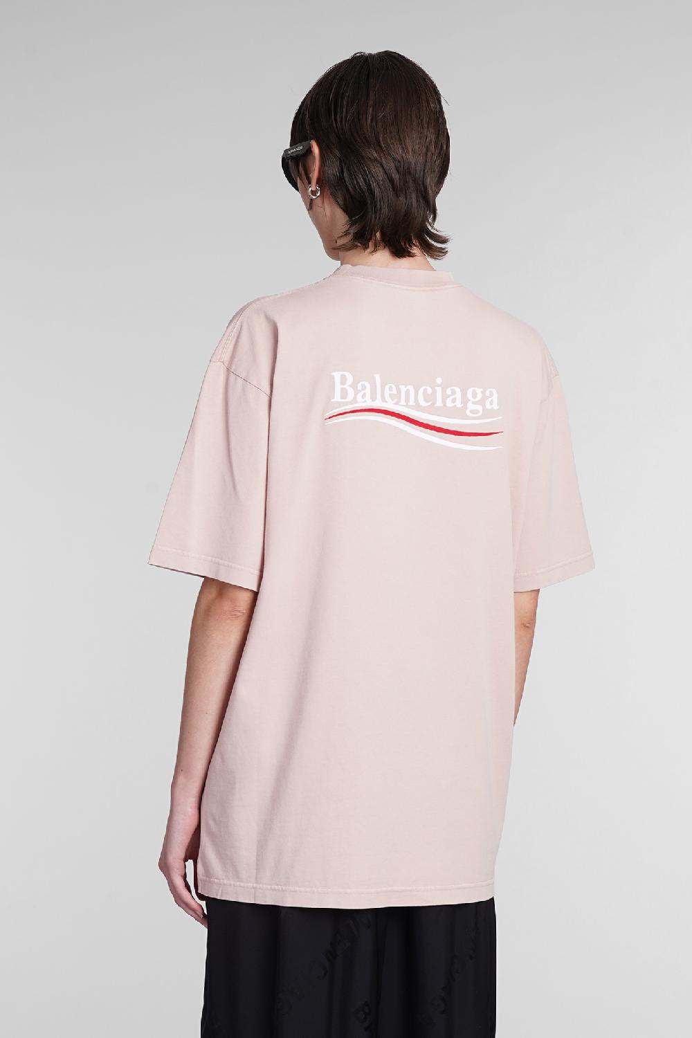 Deliberti Balenciaga T-shirt in cotone rosa cod. 393397 - Deliberti The Luxury Shopping Grande vendita