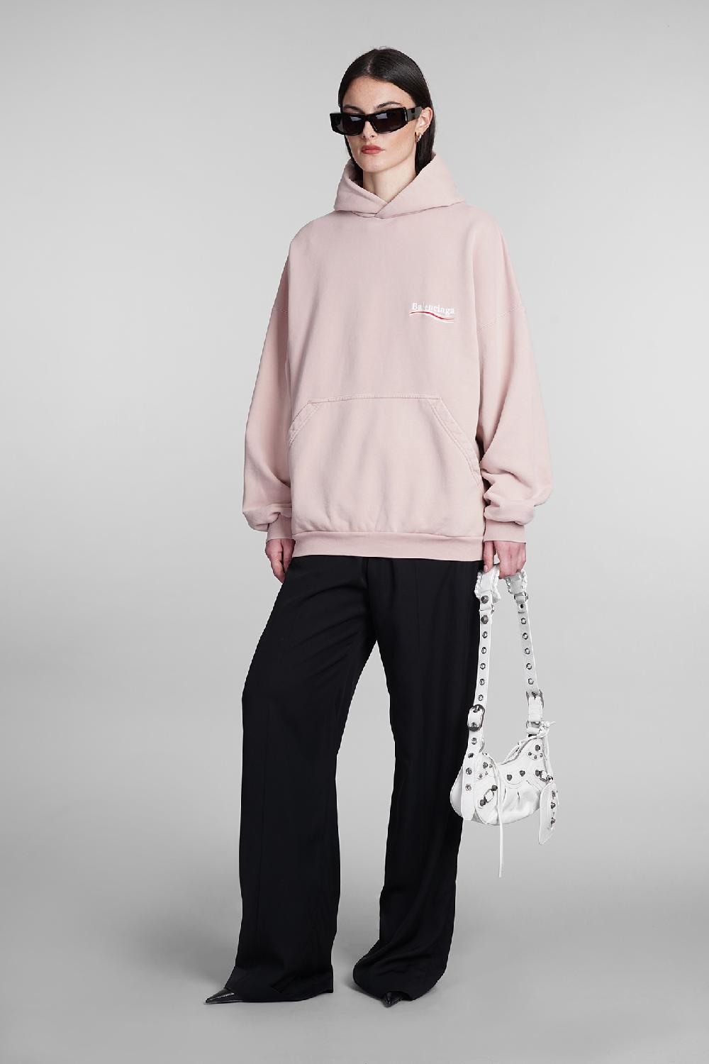 Deliberti Balenciaga Felpa in cotone rosa cod. 393399 - Deliberti The Luxury Shopping Cyber Monday