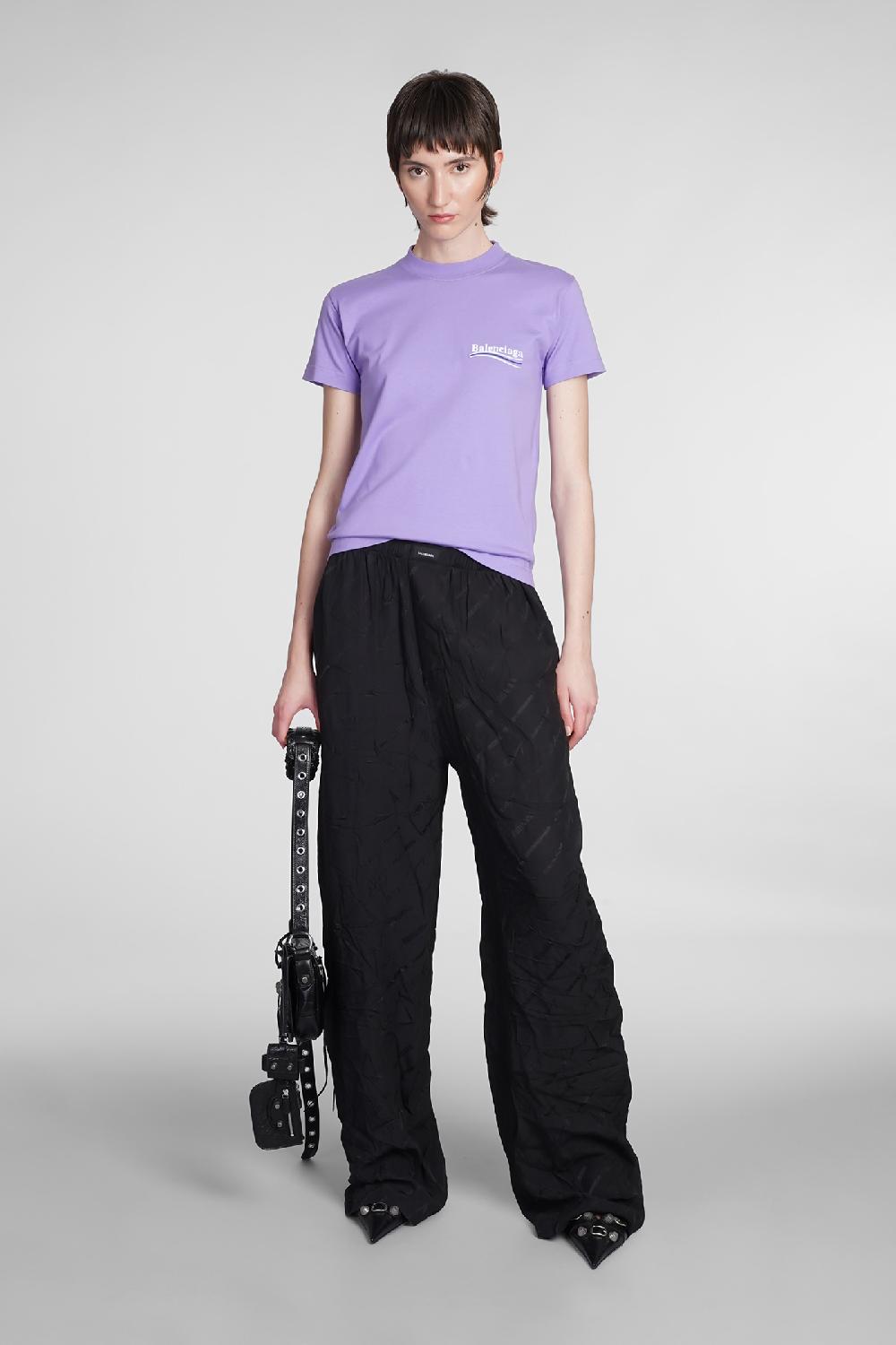 Deliberti Balenciaga T-shirt in cotone viola cod. 375611 - Deliberti The Luxury Shopping Offerta per la Festa della Mamma