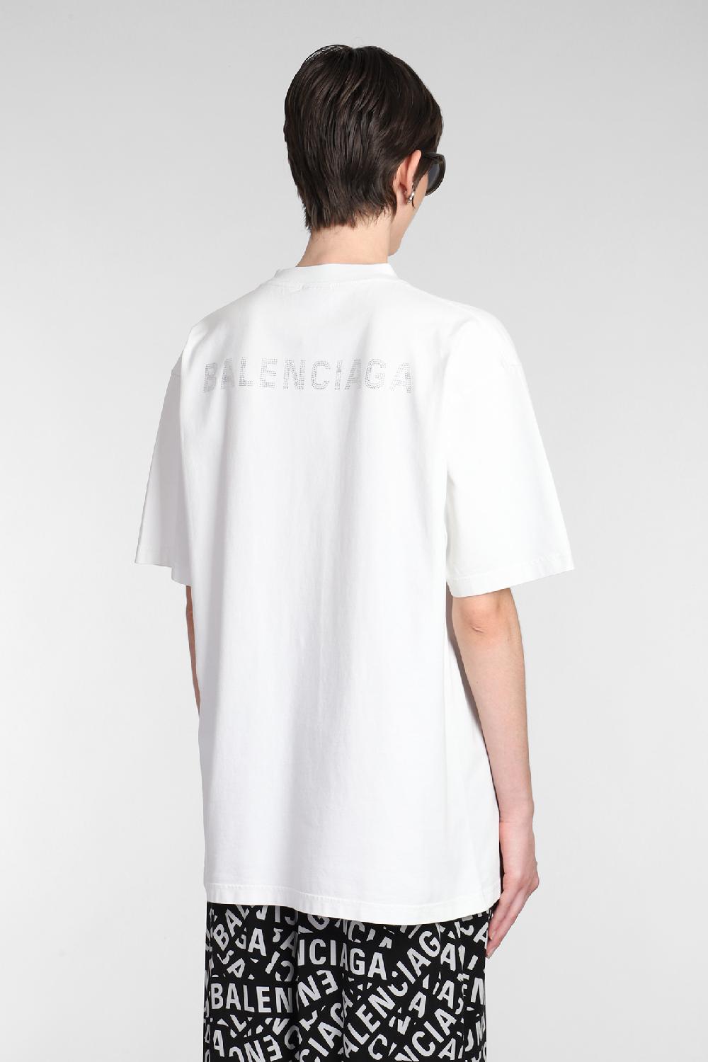 Deliberti Balenciaga T-shirt in cotone bianco cod. 381738 - Deliberti The Luxury Shopping Offerta Anniversario