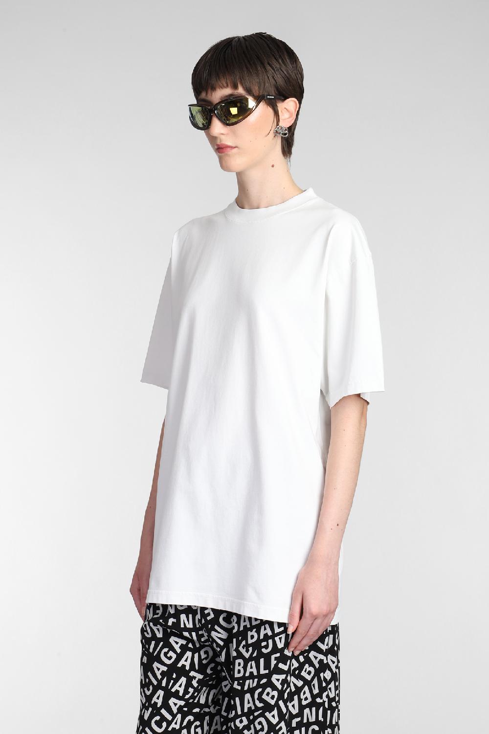 Deliberti Balenciaga T-shirt in cotone bianco cod. 381738 - Deliberti The Luxury Shopping Offerta Anniversario