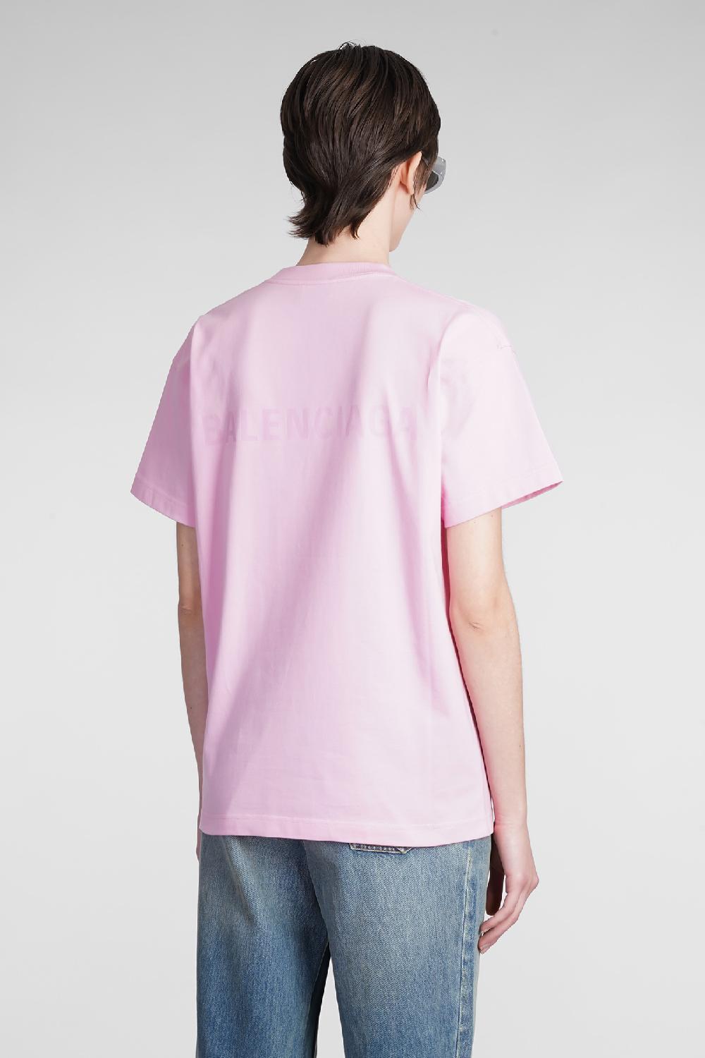 Deliberti Balenciaga T-shirt in cotone rosa cod. 375667 - Deliberti The Luxury Shopping Smaltimento dello stoccaggio