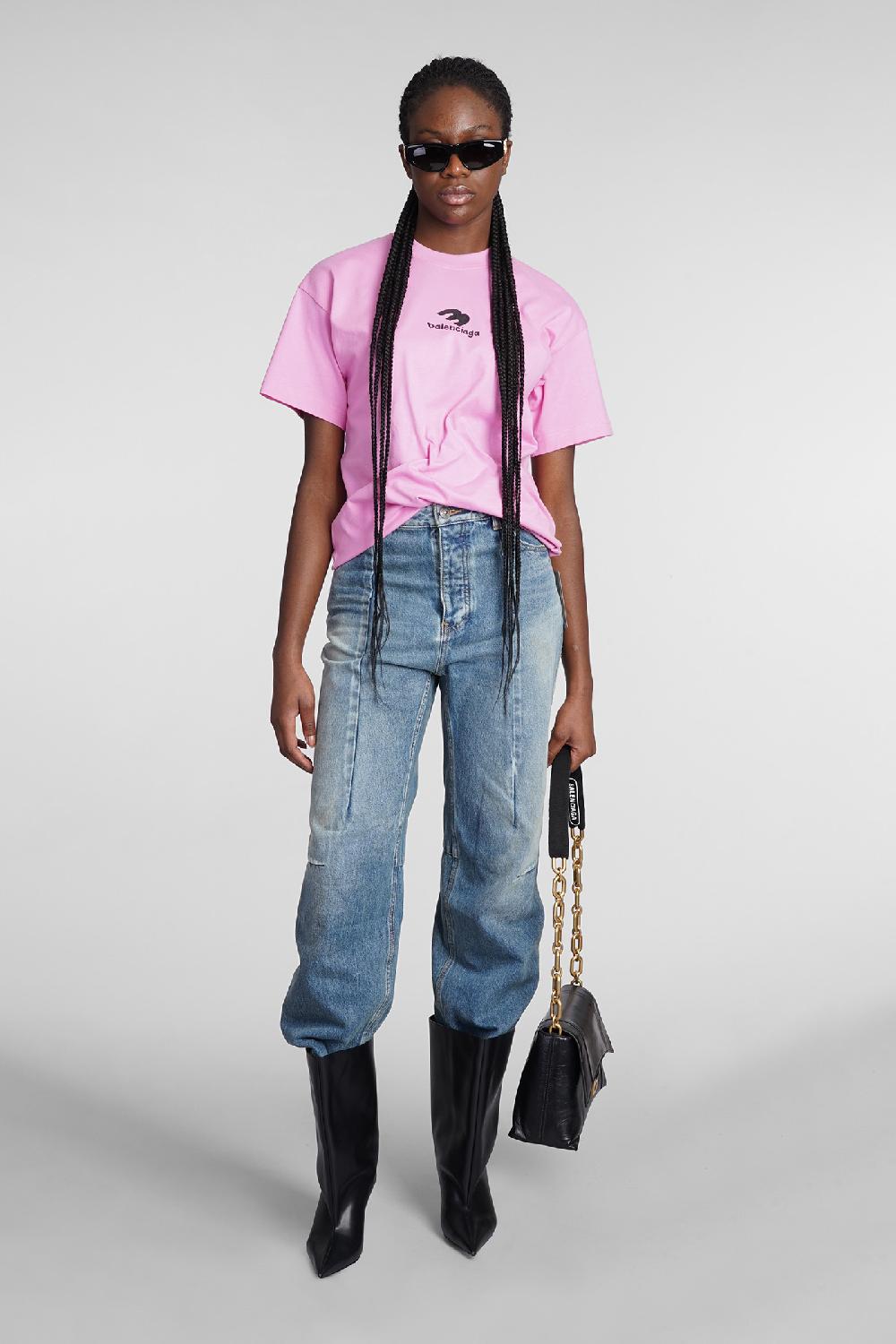 Deliberti Balenciaga T-shirt in cotone rosa cod. 362935 - Deliberti The Luxury Shopping Offerta migliore
