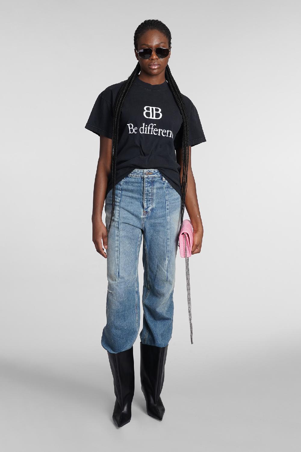 Deliberti Balenciaga T-shirt in cotone nero cod. 362937 - Deliberti The Luxury Shopping Latest fashion