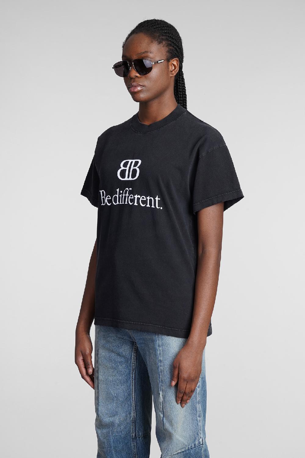 Deliberti Balenciaga T-shirt in cotone nero cod. 362937 - Deliberti The Luxury Shopping Latest fashion