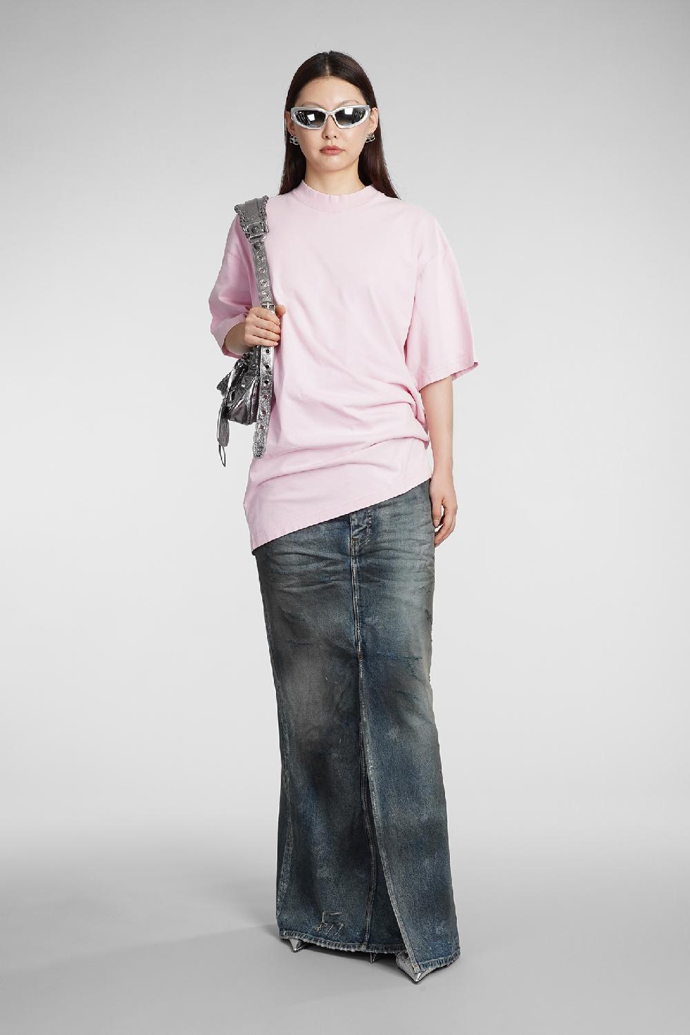 Deliberti Balenciaga T-shirt in cotone rosa cod. 383710 - Deliberti The Luxury Shopping Online Outlet