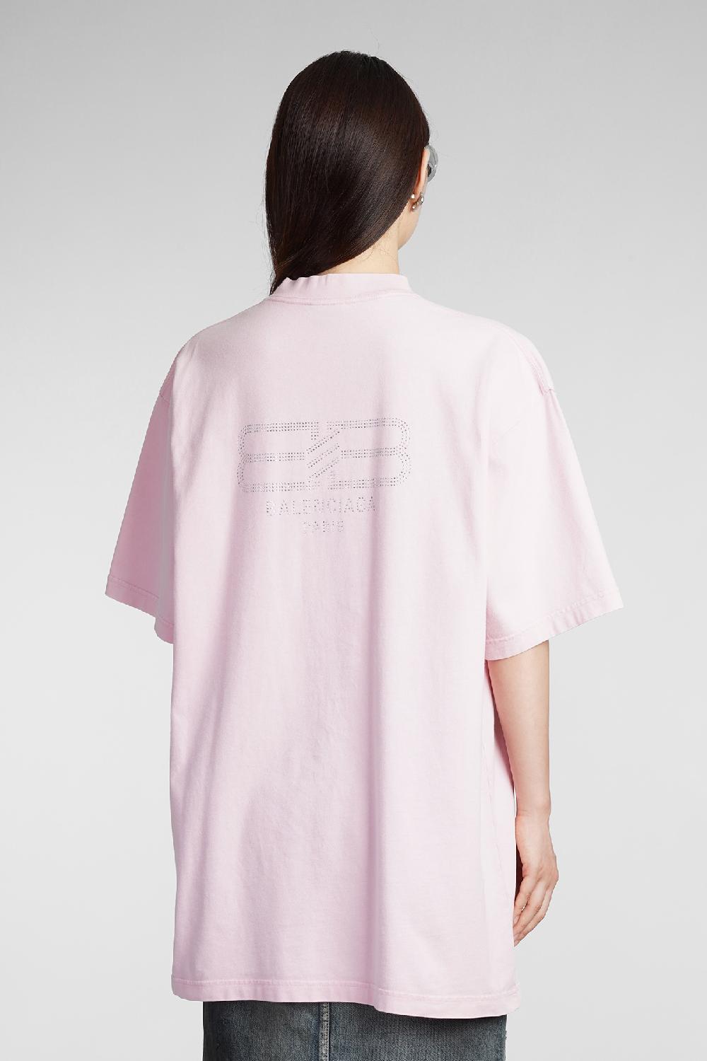 Deliberti Balenciaga T-shirt in cotone rosa cod. 383710 - Deliberti The Luxury Shopping Online Outlet