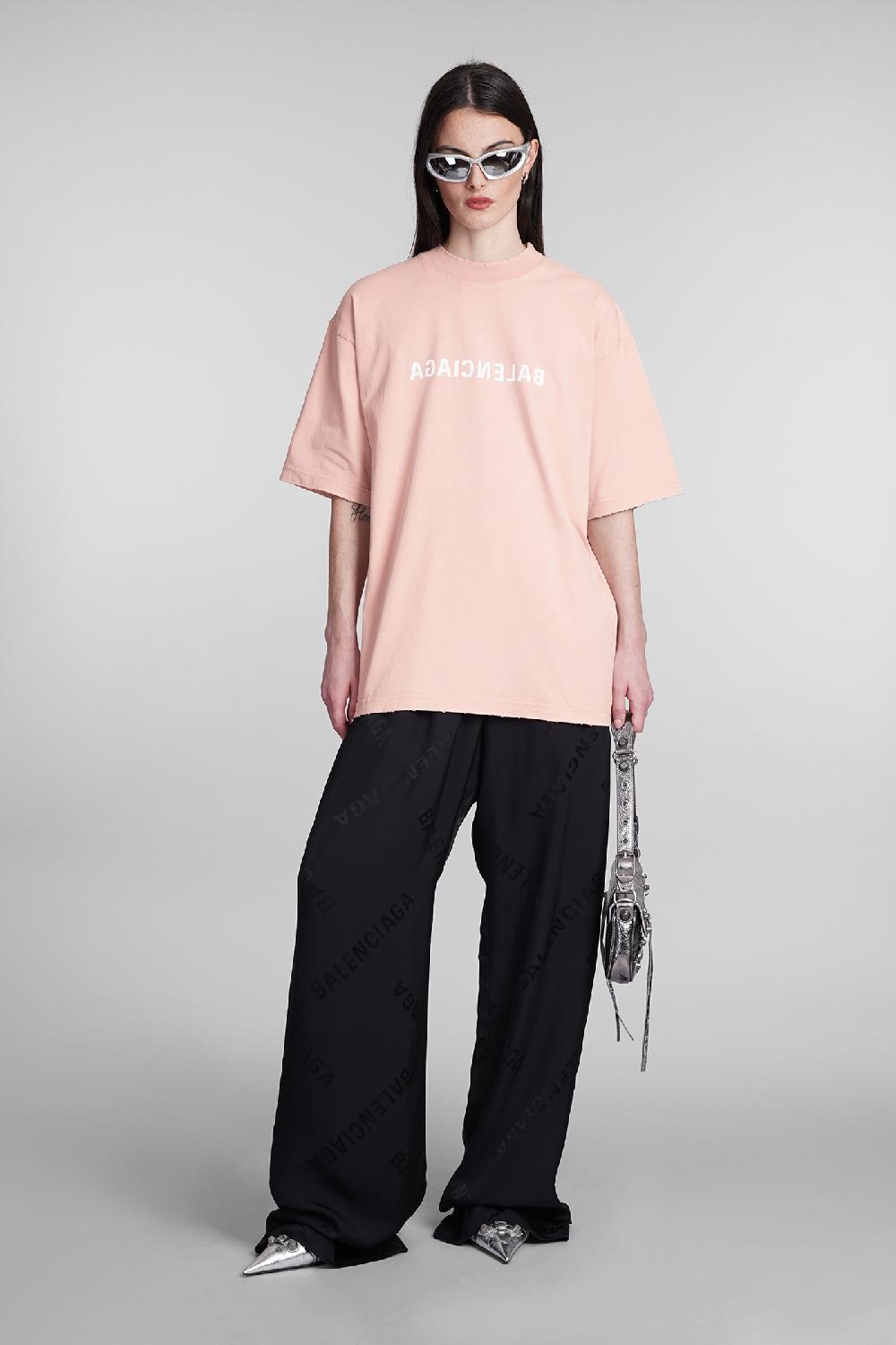 Deliberti Balenciaga T-shirt in cotone rosa cod. 394990 - Deliberti The Luxury Shopping Offerte esclusive
