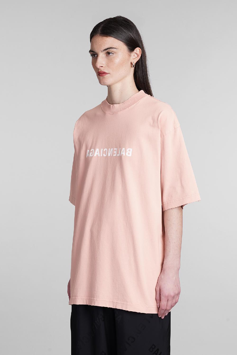Deliberti Balenciaga T-shirt in cotone rosa cod. 394990 - Deliberti The Luxury Shopping Offerte esclusive
