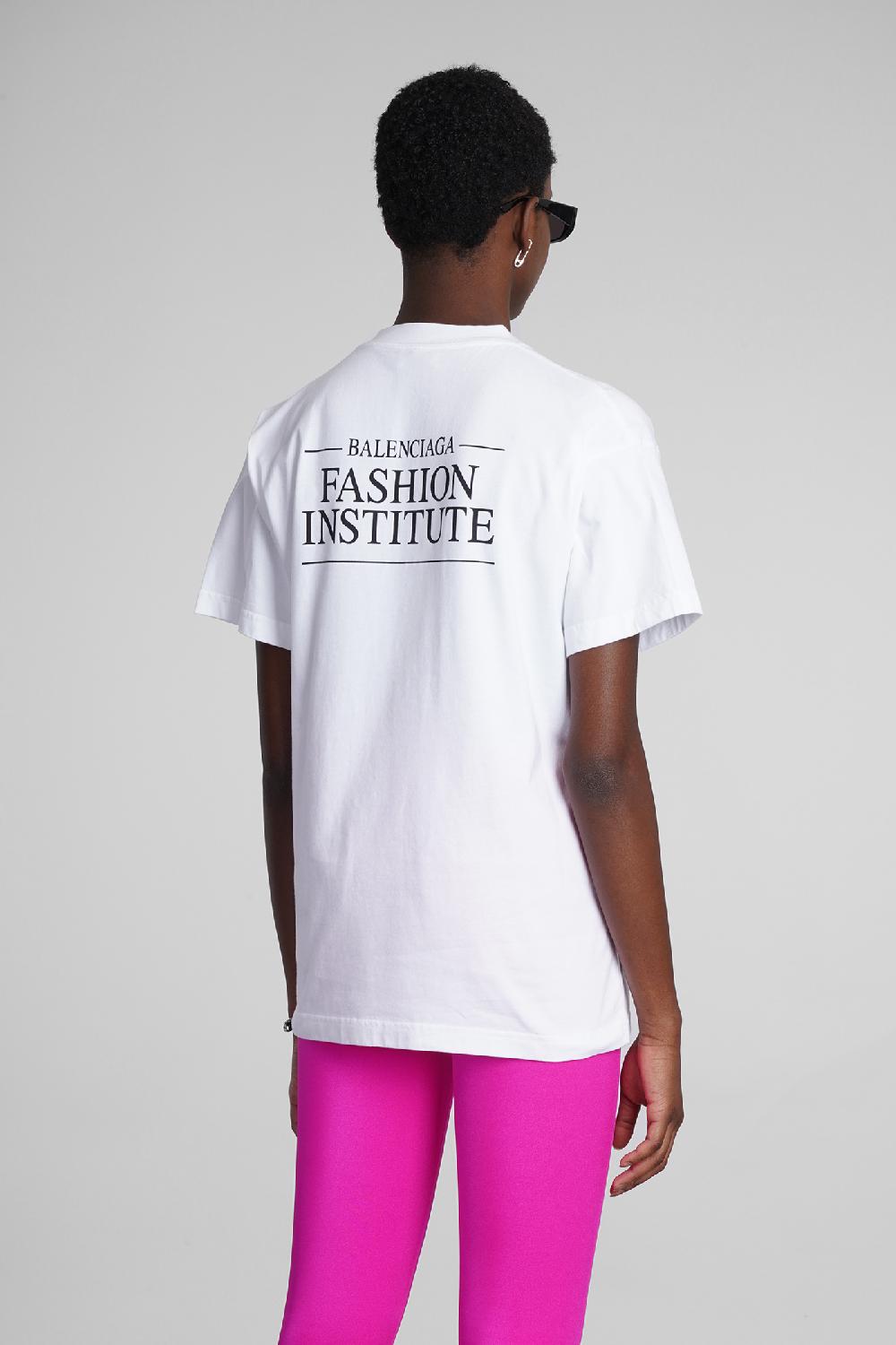 Deliberti Balenciaga T-shirt in cotone bianco cod. 354290 - Deliberti The Luxury Shopping Grandi sconti