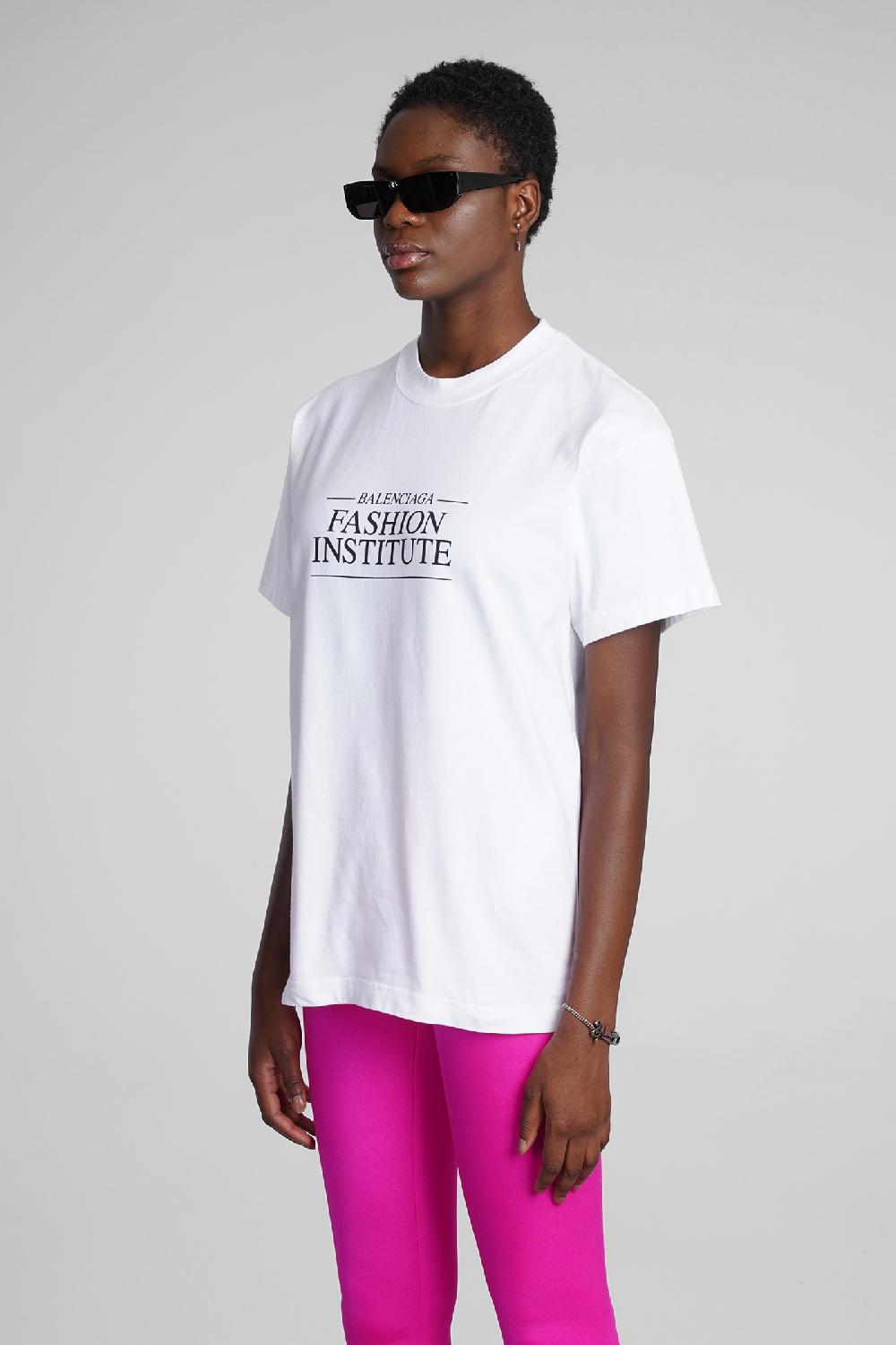 Deliberti Balenciaga T-shirt in cotone bianco cod. 354290 - Deliberti The Luxury Shopping Grandi sconti