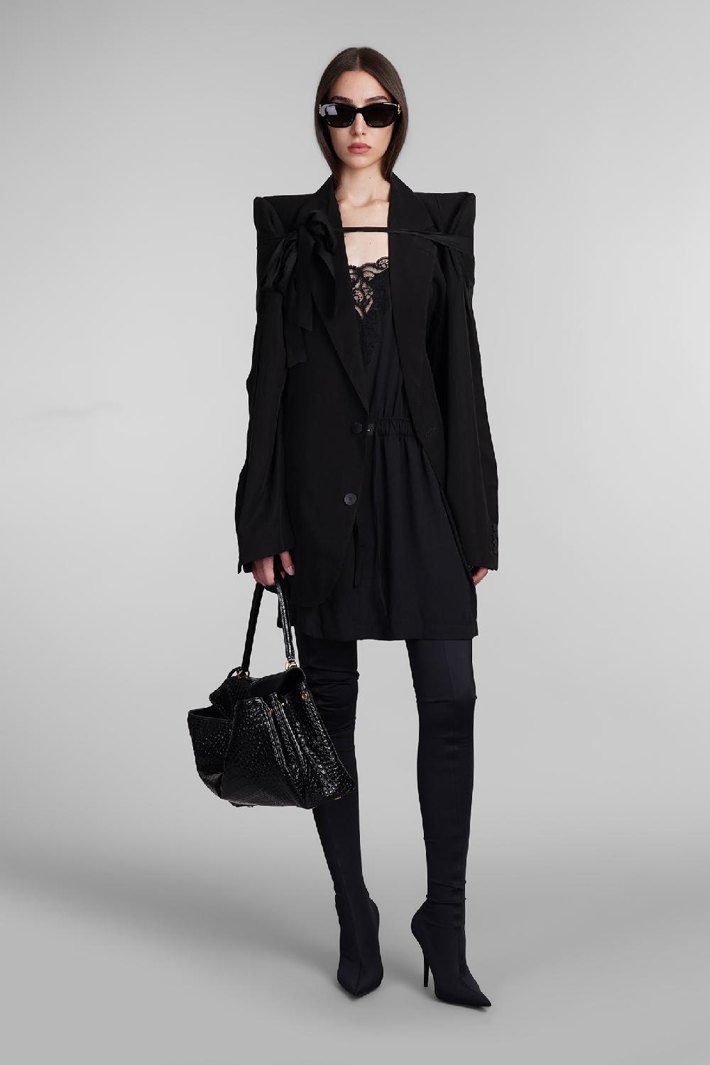 Deliberti Balenciaga Abito in poliestere nero cod. 406057 - Deliberti The Luxury Shopping Bestseller
