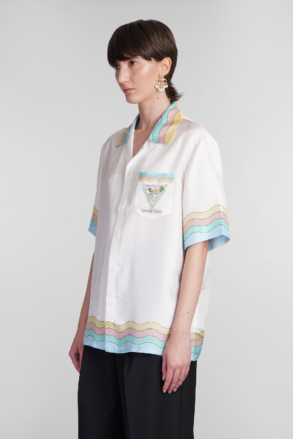 Deliberti Casablanca Camicia in seta bianca cod. 402435 - Deliberti The Luxury Shopping Offerte speciali