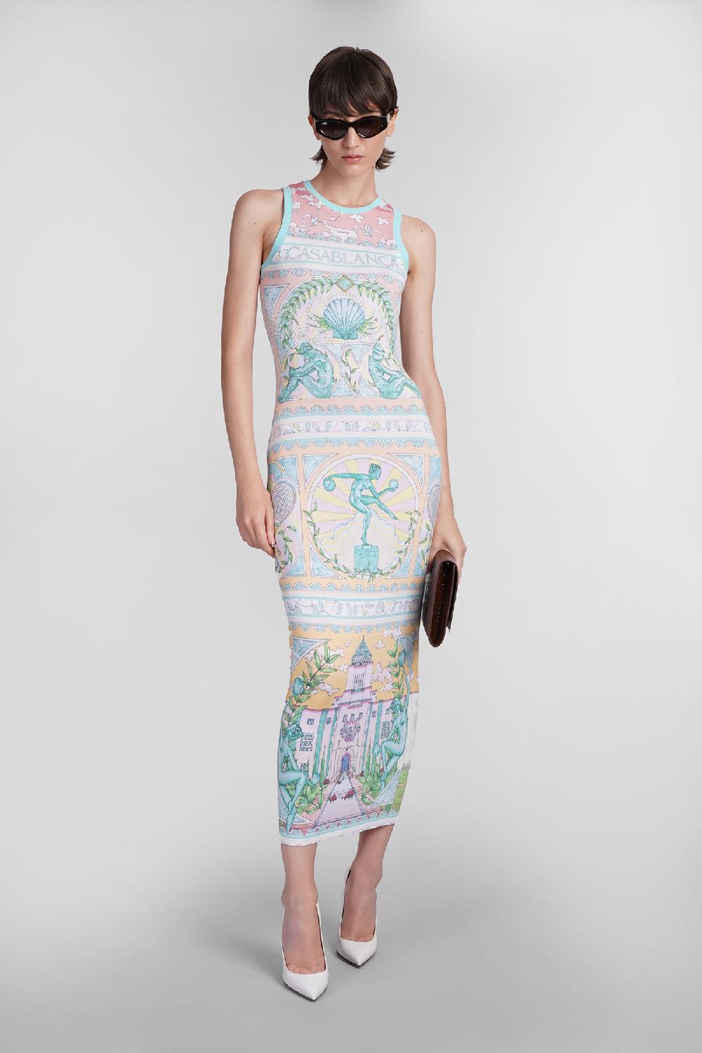 Deliberti Casablanca Abito in viscosa multicolor cod. 402436 - Deliberti The Luxury Shopping Enormi risparmi