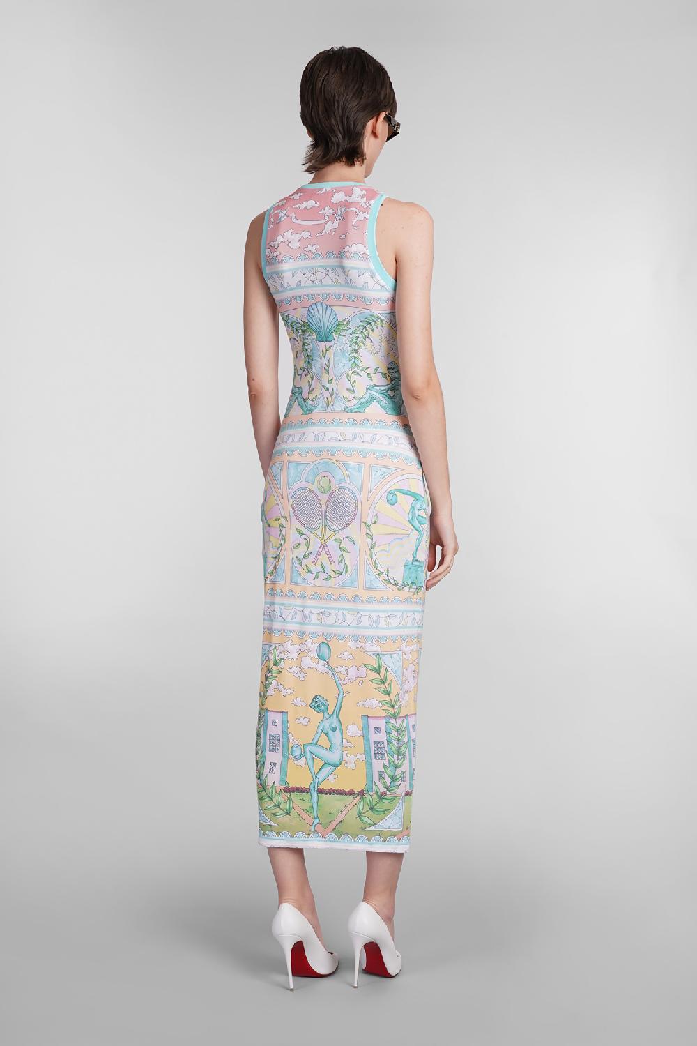 Deliberti Casablanca Abito in viscosa multicolor cod. 402436 - Deliberti The Luxury Shopping Enormi risparmi