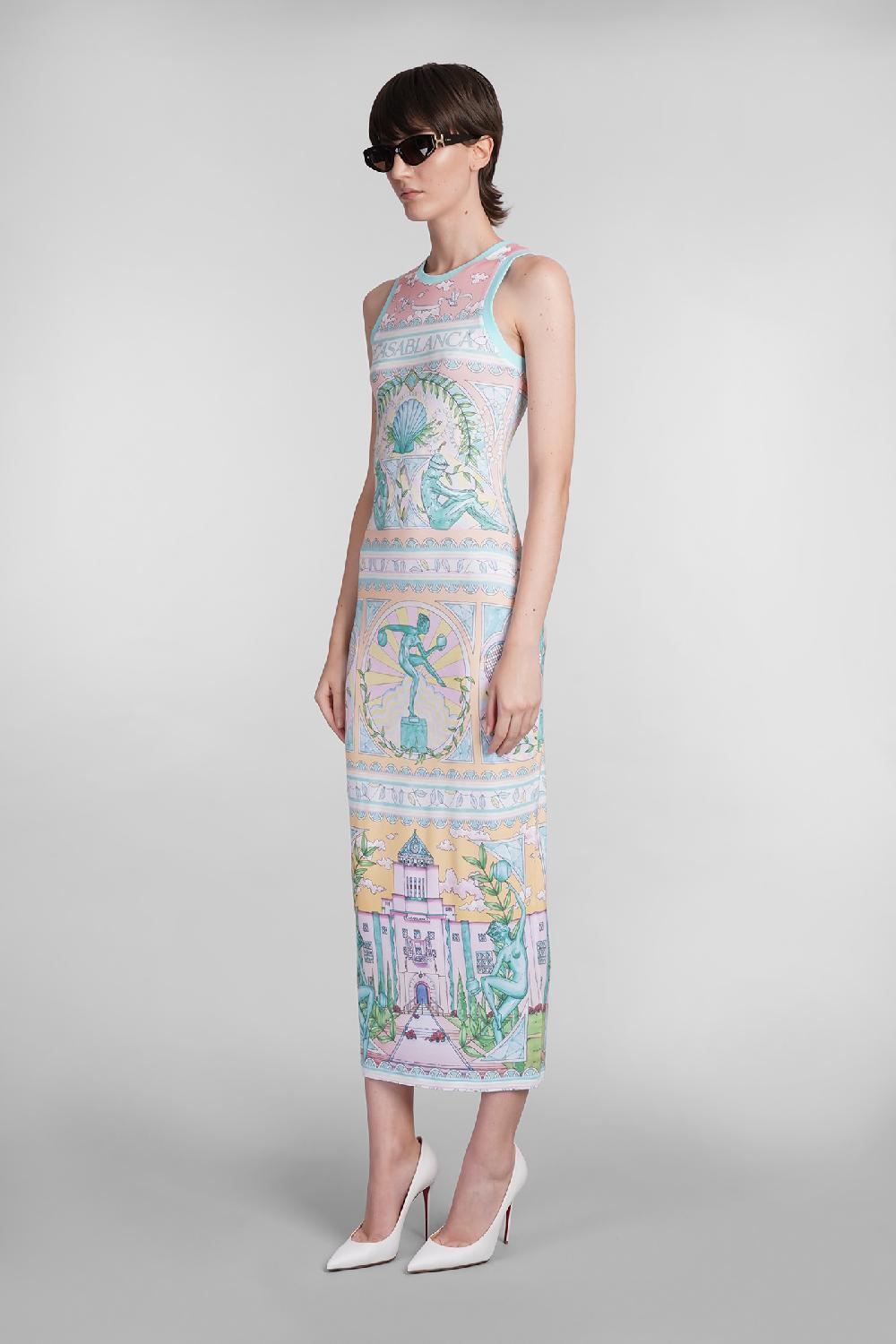 Deliberti Casablanca Abito in viscosa multicolor cod. 402436 - Deliberti The Luxury Shopping Enormi risparmi
