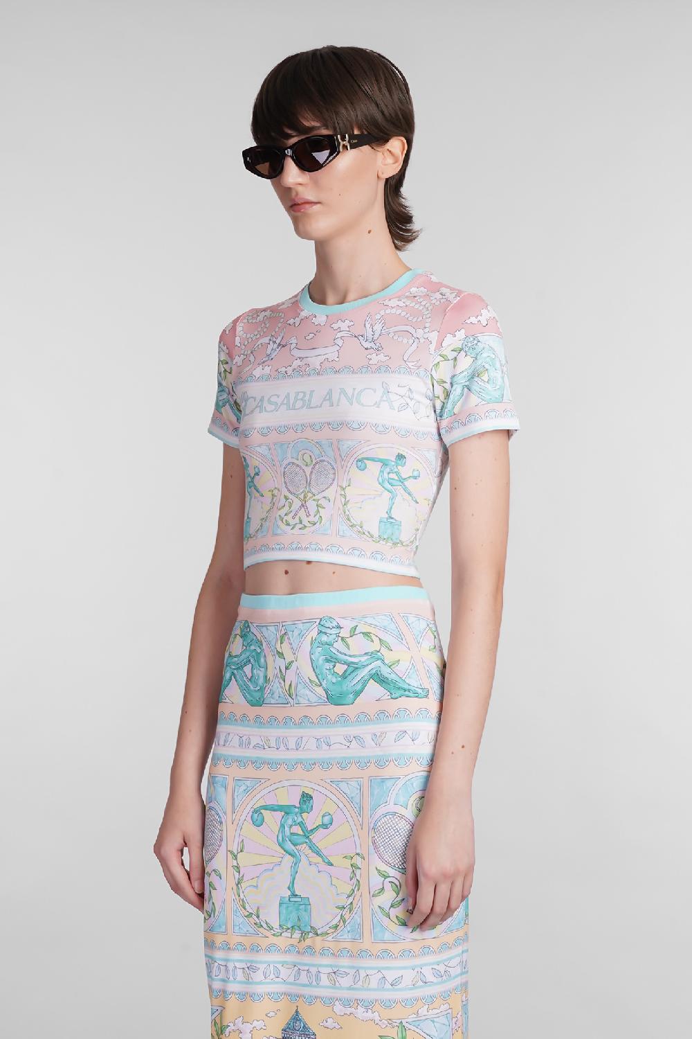 Deliberti Casablanca T-shirt in viscosa multicolor cod. 402440 - Deliberti The Luxury Shopping Offerta settimanale