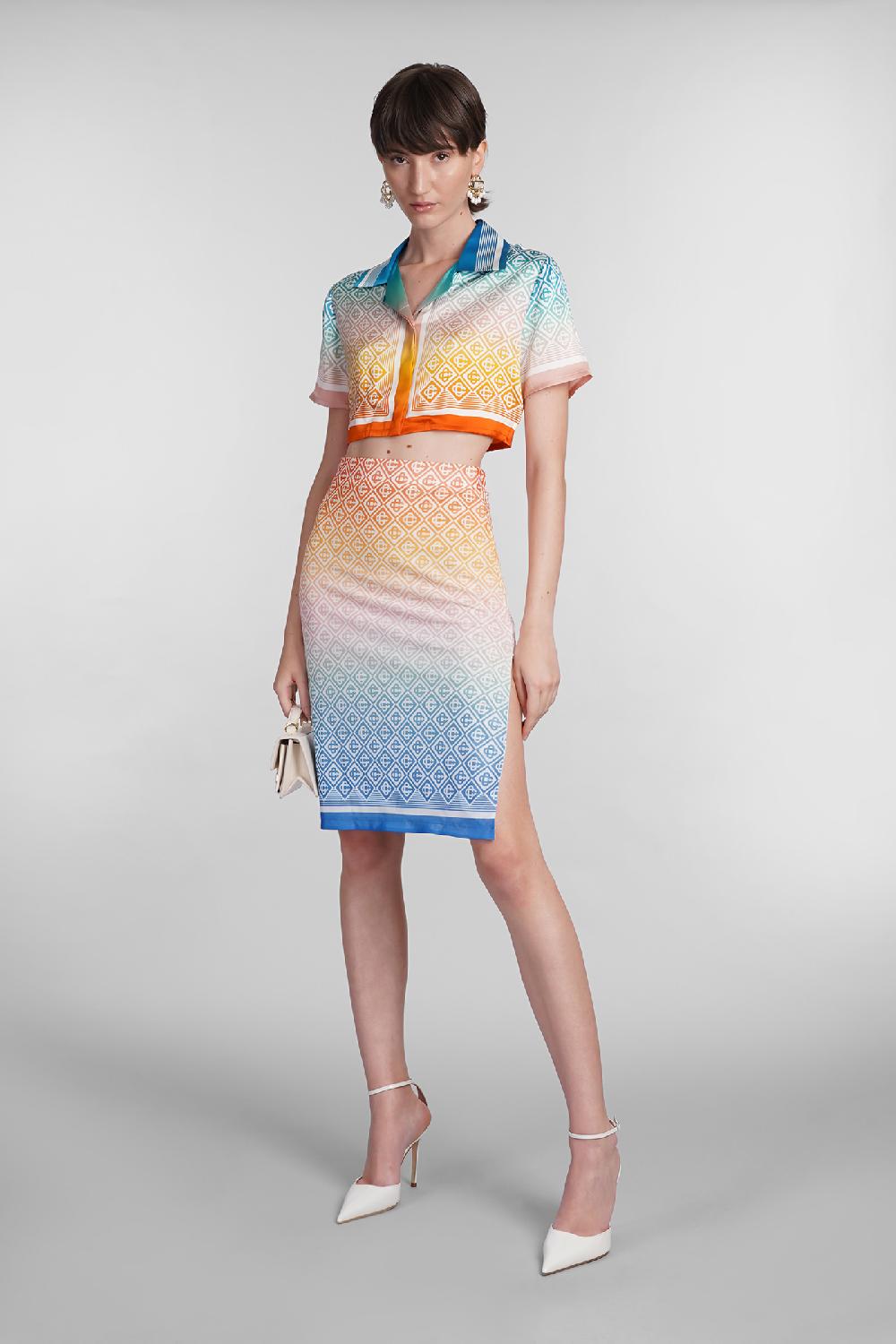 Deliberti Casablanca Gonna in poliestere multicolor cod. 402445 - Deliberti The Luxury Shopping Latest stili