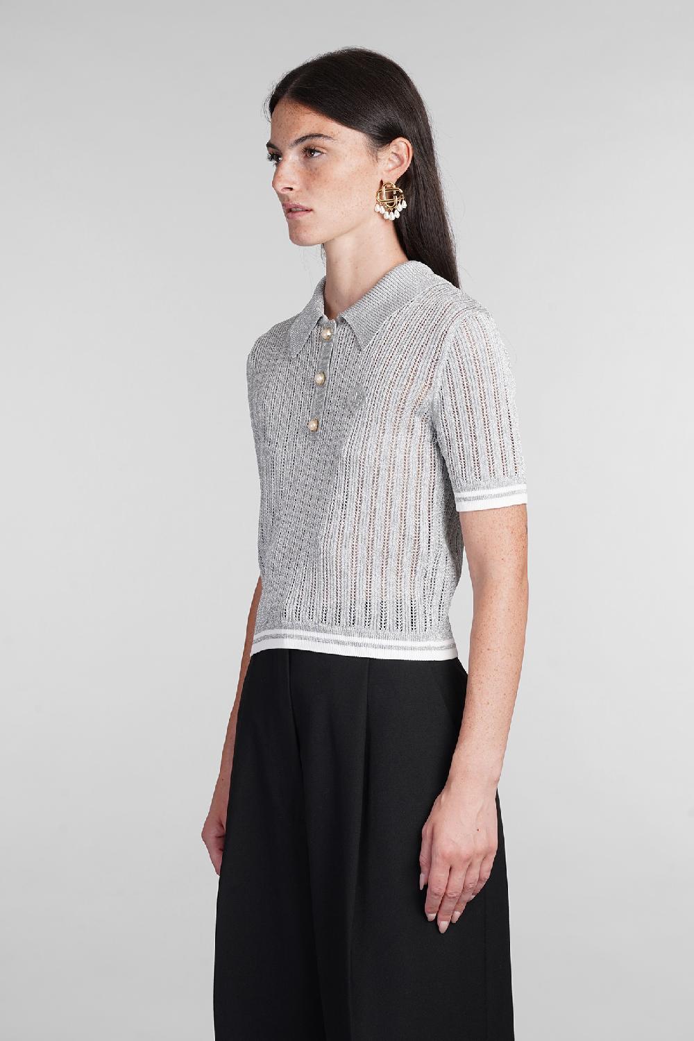 Deliberti Casablanca Polo in viscosa grigia cod. 404113 - Deliberti The Luxury Shopping Ultimo giorno