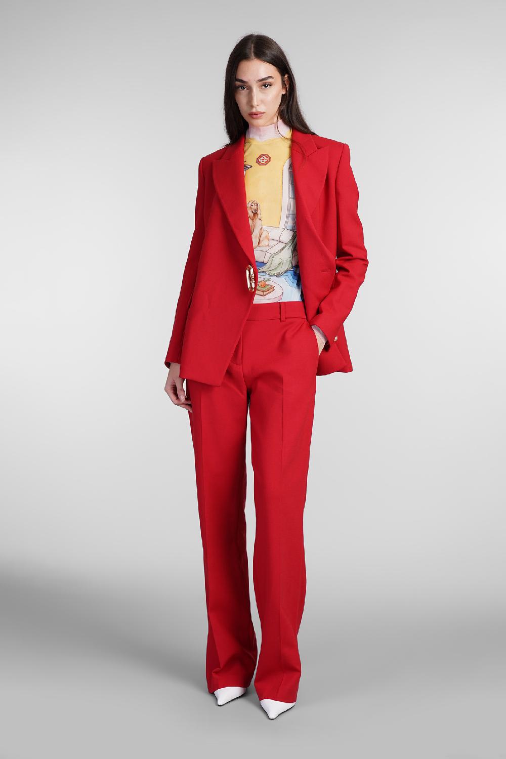 Deliberti Casablanca Blazer in lana rossa cod. 409063 - Deliberti The Luxury Shopping Offerta speciale della fabbrica