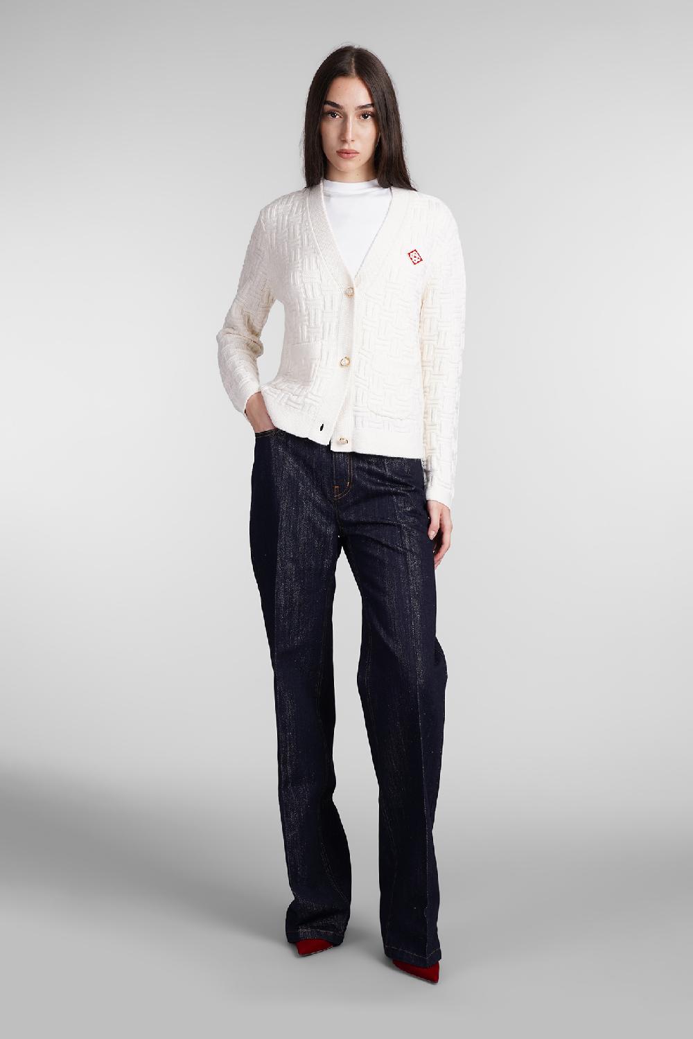 Deliberti Casablanca Cardigan in lana beige cod. 409064 - Deliberti The Luxury Shopping Fino al 55% di sconto