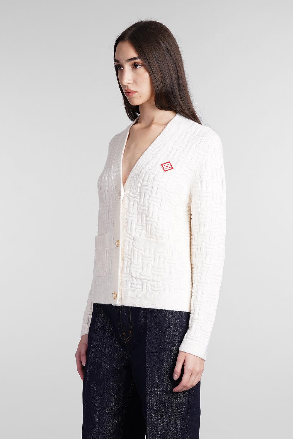 Deliberti Casablanca Cardigan in lana beige cod. 409064 - Deliberti The Luxury Shopping Fino al 55% di sconto