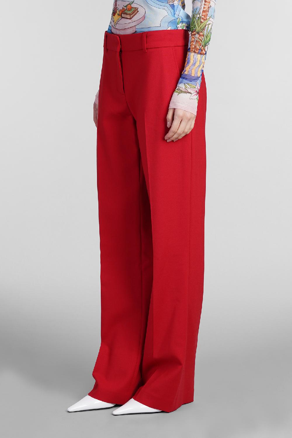 Deliberti Casablanca Pantalone in lana rossa cod. 409066 - Deliberti The Luxury Shopping Enormi sconti