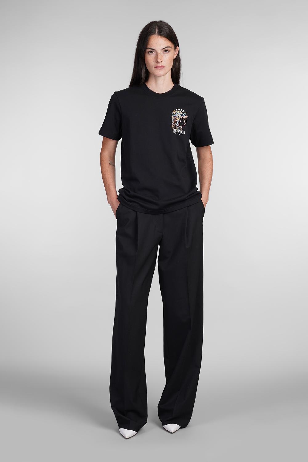 Deliberti Casablanca T-shirt in cotone nero cod. 403115 - Deliberti The Luxury Shopping Trasporto libero internazionale