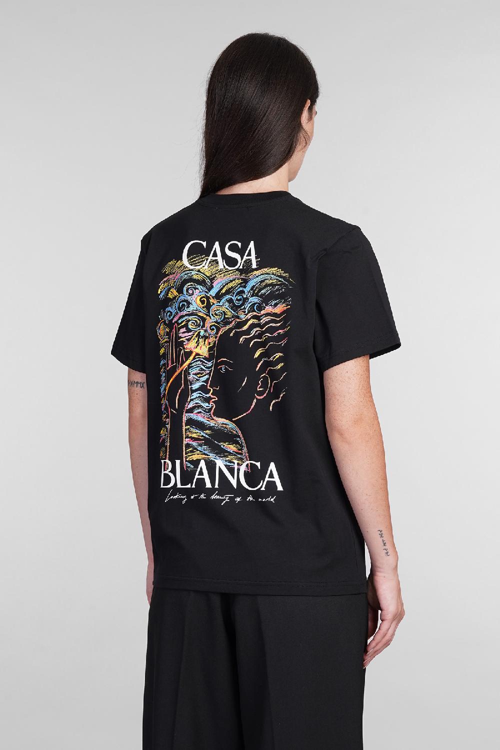 Deliberti Casablanca T-shirt in cotone nero cod. 403115 - Deliberti The Luxury Shopping Trasporto libero internazionale