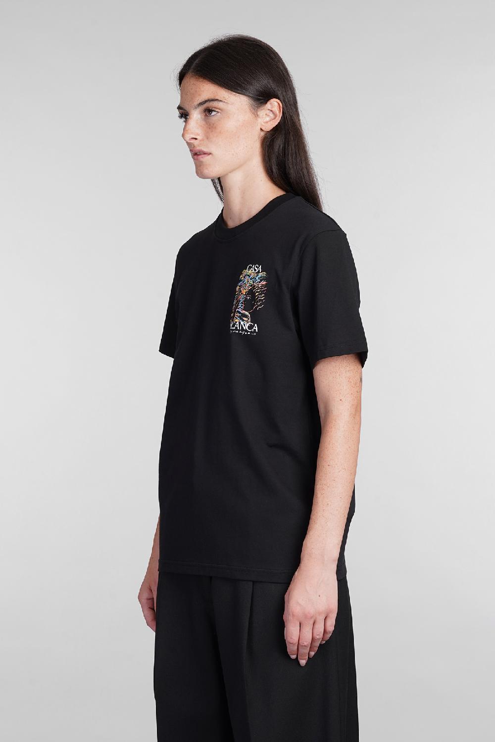 Deliberti Casablanca T-shirt in cotone nero cod. 403115 - Deliberti The Luxury Shopping Trasporto libero internazionale