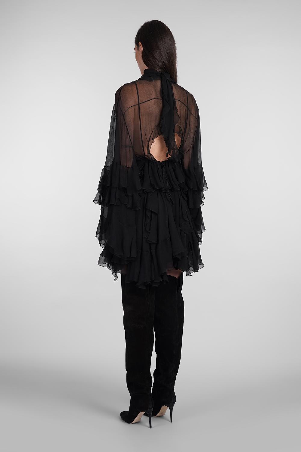 Deliberti Chloé Abito in seta nera cod. 404201 - Deliberti The Luxury Shopping 50% di sconto per tempo limitato