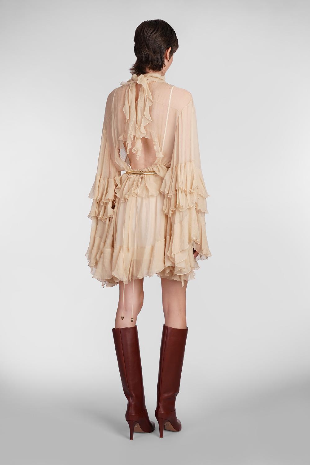 Deliberti Chloé Abito in seta beige cod. 404202 - Deliberti The Luxury Shopping Sconti questo mese