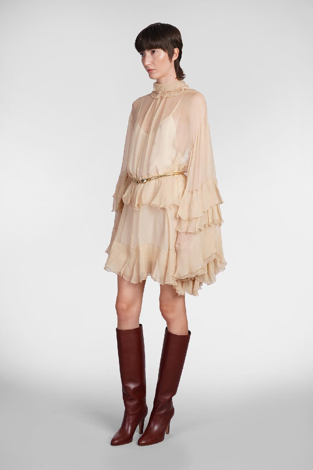 Deliberti Chloé Abito in seta beige cod. 404202 - Deliberti The Luxury Shopping Sconti questo mese