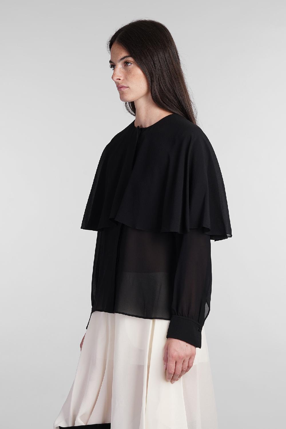 Deliberti Chloé Blusa in seta nera cod. 404203 - Deliberti The Luxury Shopping 2025