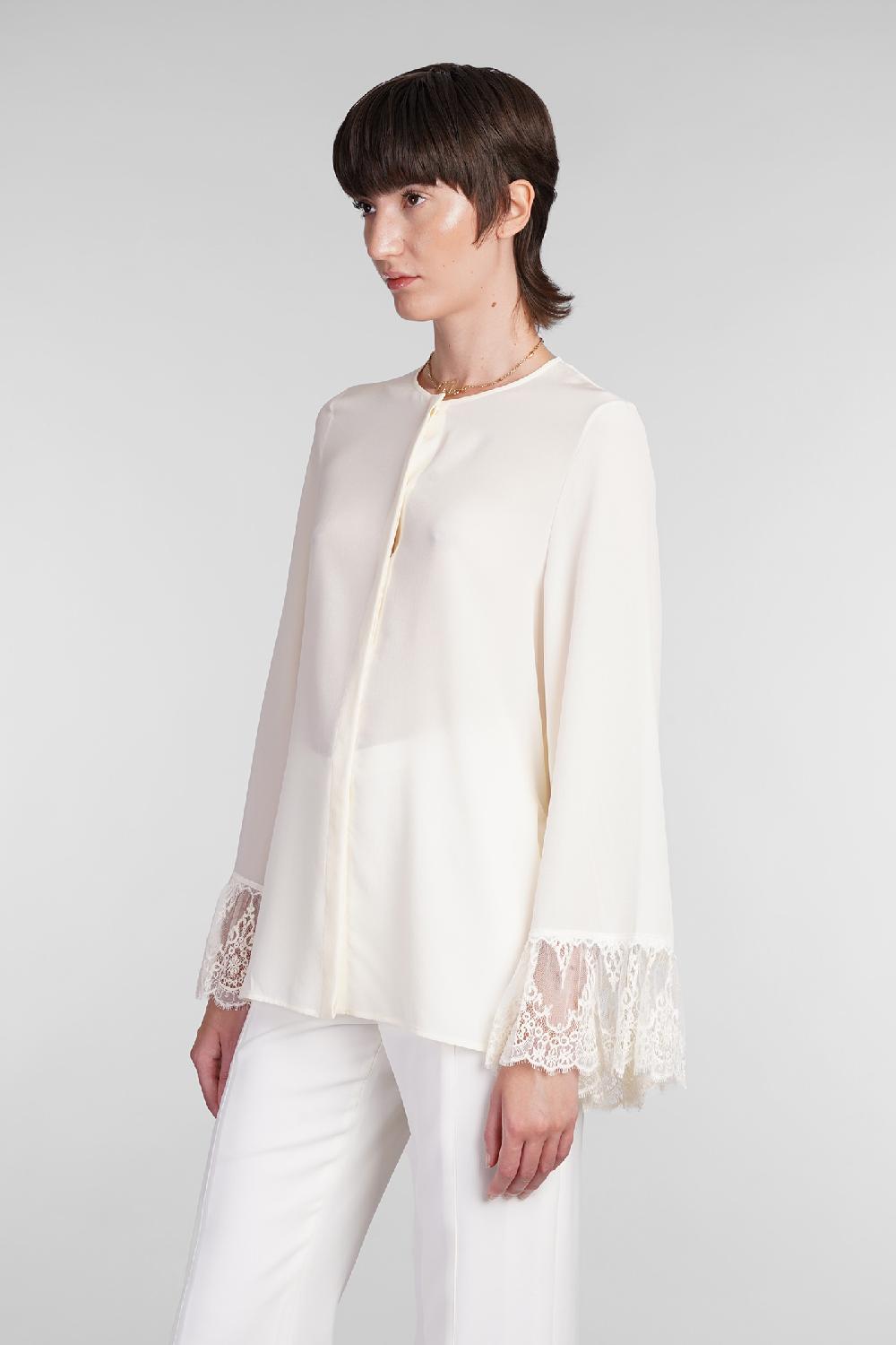 Deliberti Chloé Blusa in seta beige cod. 406246 - Deliberti The Luxury Shopping Acquista Ora