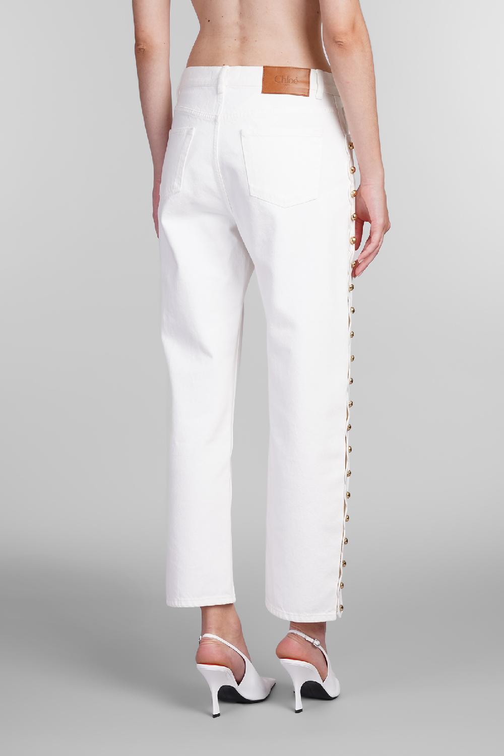 Deliberti Chloé Jeans in denim bianco cod. 404211 - Deliberti The Luxury Shopping Consegna Veloce