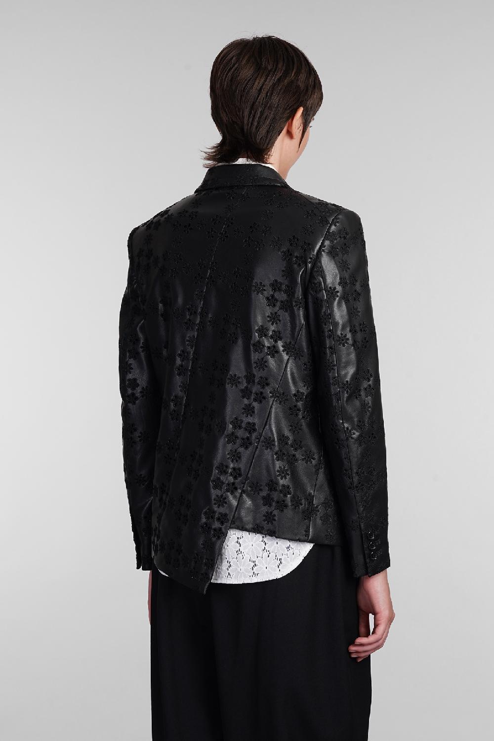 Deliberti Comme des Garcons Giacca in pelle in poliuretano nero cod. 406920 - Deliberti The Luxury Shopping Novità