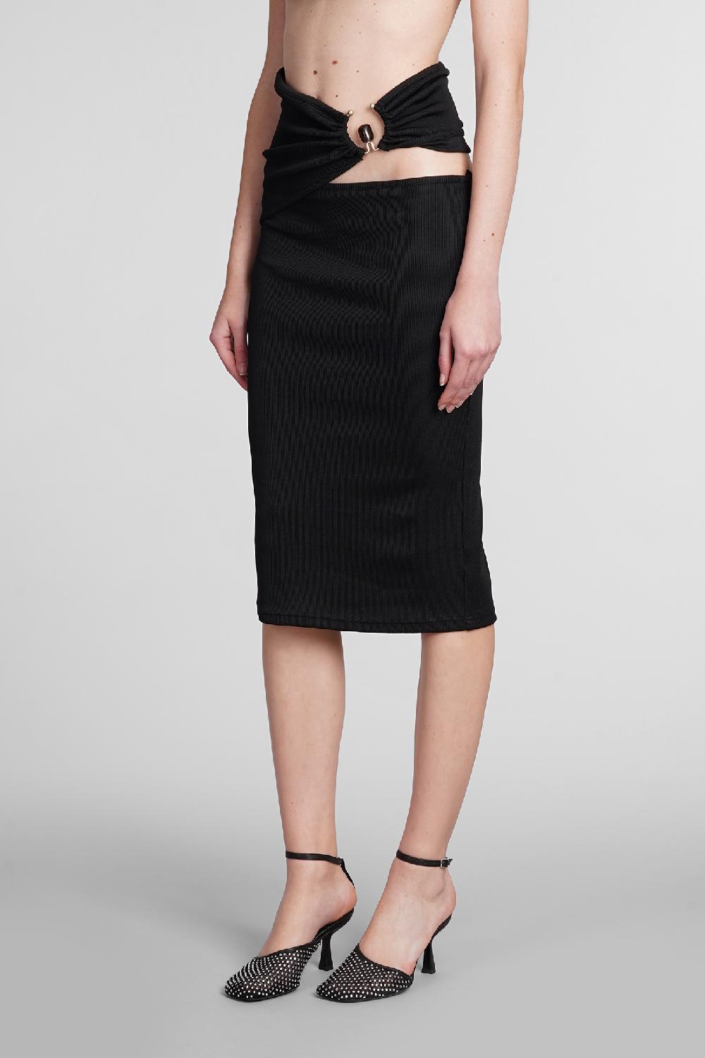 Deliberti Christopher Esber Gonna in poliestere nero cod. 400424 - Deliberti The Luxury Shopping Saldi